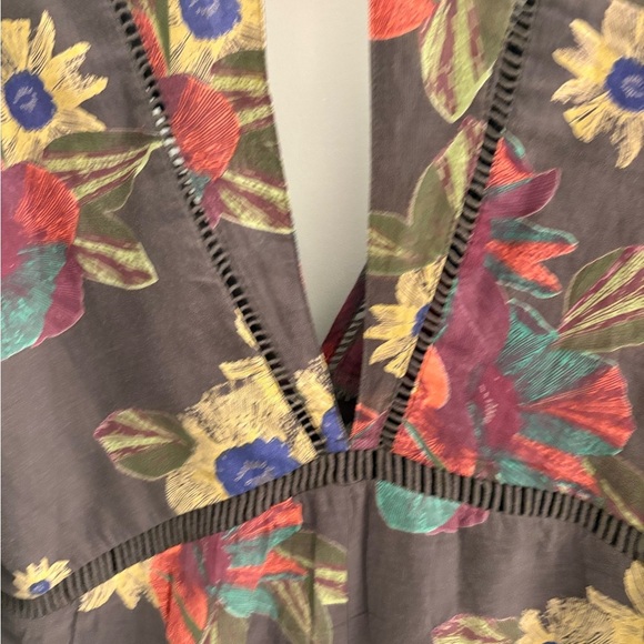 Free People Strawberry Fields Mini Floral Tunic Dress Size Small Petite - Picture 5 of 17